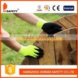 DDSAFETY 7 Gauge Fluorescence Yellow Acrylic Fiber Gloves Safety Gloves thumbnail-1