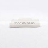 White Chin Strap Buckle in 5/8", Plastic Adjustable Buckle With Teeth In White, Plastic Adjustable Loop With Teeth in White thumbnail-4