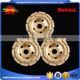 115mm Double Row Diamond Grinding Wheel 4.5" Abrasive Polishing Disc for Concrete Granite Marble Double Cup Wheel thumbnail-1