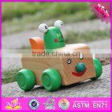 2017 New Products Funny Frog Car Children Toy Wooden Animals W04A323 thumbnail-4