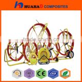 Fiberglass Snake Rod,Fiber cable pulling tools/Fiberglass duct rodder with wheels fast delivery