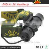OEM XML-T6 LED Dimmable Zoom 1000 Lumen Frontal Head Torch Light Powerful Headlamp thumbnail-4