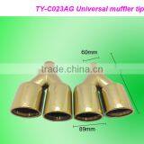 High Quality Auto Part Stainless Steel 304 Universal Double Exhaust Tip thumbnail-2