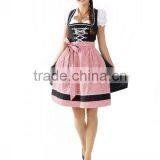 Custom embroidery Midi Dirndl with blouse & apron / Trachten Dirndl Dress / Traditional Bavarian Dirndl