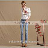 Ladies Jeans Top Design Elegant Slim Fit Skinny Pencil Jeans Denim Jeans Women thumbnail-2
