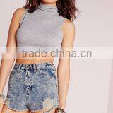 Women Ripped Hem High Waisted Denim Shorts Wholesale thumbnail-2