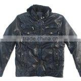 PQM-05 MAN Garment Wash pu Leather Jacket thumbnail-1