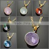 Multi-coloured Druzy Latest Design Stone Necklace, Semi Precious Stone Jewelry thumbnail-6