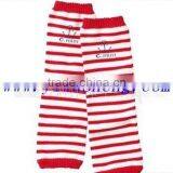 Christmas Leg Warmer Leg Warmer Red With White Strip Leg Warmer thumbnail-1