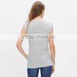 Women Soft Linen Heathered Muscle Stringer Tank Top Wholesale thumbnail-3