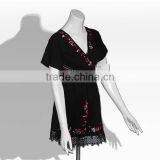 2015 OEM Latest High Quality Black Women Formal Dress V-neck thumbnail-1