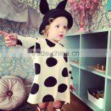 Dot Printing One Piece Girls Party Latest Casual Dress Designs thumbnail-1