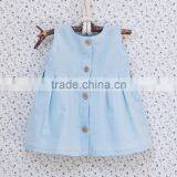 Sleeveless New Model Girl Dress High Waist Baby Linen Dress Summer thumbnail-4