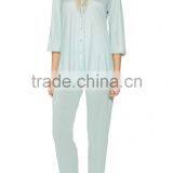 Wholesale Best Selling Women's Sleepwear Lace-Trimmed Stretch Jersey Pajamas Set thumbnail-2