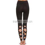 Factory Supply Lady Fitness Yoga Wear Sexy Tight Crisscross Tights thumbnail-2