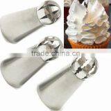 3PCS/LOT Stainless Steel Icing Piping Tips Nozzle Sphere Shape Russian Lcing Piping Nozzles Pastry Tips Decoration thumbnail-2