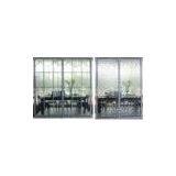 Frosted Glass Metal Room Divider, Interior Partition Sliding Doors With Aluminum Frame