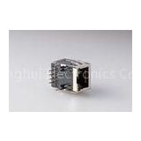 Vertical 90 Degree RJ45 With Transformer 8 Pin Single Port With Shield And LED