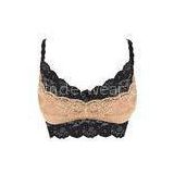 Fashionable Pull Over Breathable Wirefree Bras for Girls , Flowery Lace Stitched