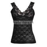 Sexy Seamless Stretch Lace Trim Cami Strap 6 Colors Ladies' Tank Top-1 thumbnail-1