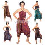 Flower Eye Pattern Harem Yoga Jumpsuit Dance Hammer Trousers Pants thumbnail-1