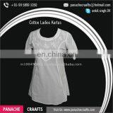 Hot Selling Embroidered Designer Cotton Ladies Kurtis thumbnail-2