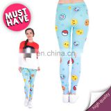 Pokemoji dots ladies spandex gym stretch sport denim pants fit stylish tight fitness wholesale workout brand leggings for women