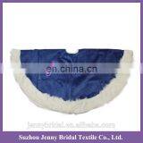 CTS017B White and Blue Wholesale 100% Polyester Faux Fur New Year Tree Decoration thumbnail-1