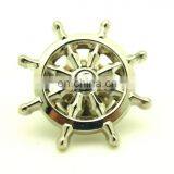 3d Custom Logo Metal Clip Emblem for Cloth Wallet, Personalized Logo Hat Pin Boats Riveting SILVER Lapel Pin thumbnail-1