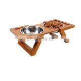 Hangzhou Tianyuan Pet Products Factory Stainless Steel Raised Elevated Pet Dog Cat Food Bowl Feeder thumbnail-1