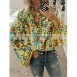 Wholesale 2020 Spring Summer Women Fully Print Long Sleeve Elegant Shirt Blouses and Tops Lady thumbnail-4