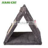 China Factory Triangle Plush Pet Product Cat House thumbnail-2