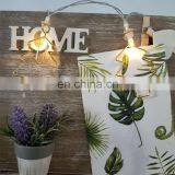 Battery Powered 10L Metal Christmas Tree Shaped Clips Fairy String Lights For Home Party Decoration