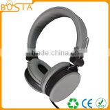 Top quality funny stylish popular unique design cool grey leather headphone