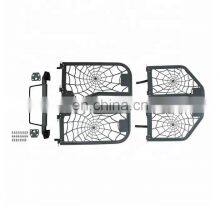 Tubular Poison Spyder Web Half Doors With Reflection Mirrors For Jeep Wrangler JK 4 Door