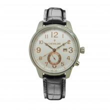 Накрасивые стальные часы из нержавеющей стали. Мужские многофункциональные кварцевые часы с натуральной кожаной ремешкой