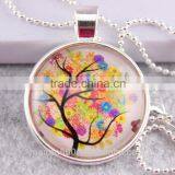 (tree) Time Gemstone Cabochon Charm Pendant Necklace thumbnail-6