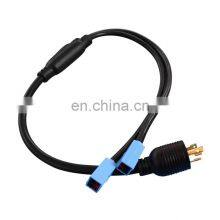 Nema L7-30P Male Plug With SJT 10AWG*3C Wire to 2*SA2-30 ANEN Power Connectors With SJT 12AWG*3C FT4 thumbnail-1