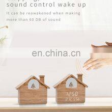 Creative House Shaped Christmas Decorative LED Digital Clock Temperature Humidity Display Night Light Desk & Table Clock Spring thumbnail-5