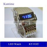News Products China Men Bangle Led Watch Blue Dial Wrist Watch thumbnail-4