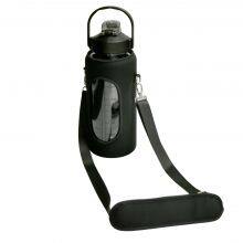 Custom Neoprene Half Gallon Water Bottle Sleeve Carrier With Strap BPA Free 64 OZ With Straw & Time Marker thumbnail-2