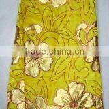 J195-2 Yellow Color Swiss Velvet Fabric With pu for African Dresses thumbnail-1
