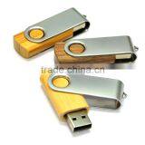 4GB / 8GB / 16GB Swivel Wooden USB Flash Drive With Logo Custom Quality Choice Most Popular