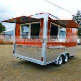 Orange Biaxial Traction Diner Food Truck for Sale Mobile Food Truck Mobile Food Trailer Fast Food Mobile Kitchen Trailer for Sal thumbnail-6