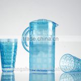 2000ml ps blue water jugs with four cups