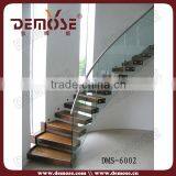 Used Metal Stairs Steel Structure Stair / Wood Steps for Indoor Stairs