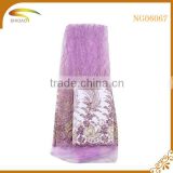 Cheap NG06067 wholesale price African tulle beaded indian wedding embroidery bridal lace fabric for party dress