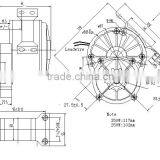 250w 24v 36v dc Brush Motor With Gear , PMDC ,electric Scooter Brush dc Motor 24v 250w thumbnail-5