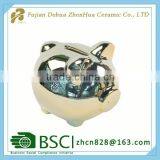 Electroplating Small Ceramic Pig Shape Piggy Bank thumbnail-4