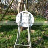 Blow Moulded Strong and Durable 45H Metal Leg Folding Garden Stool
